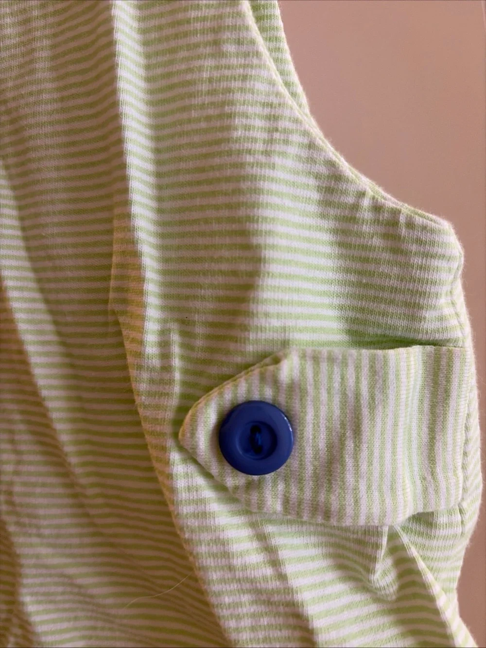 Toddler Knit Jon Jon Green Stripe Romper 18 Mo USA Made Loch Ness Dino Unisex